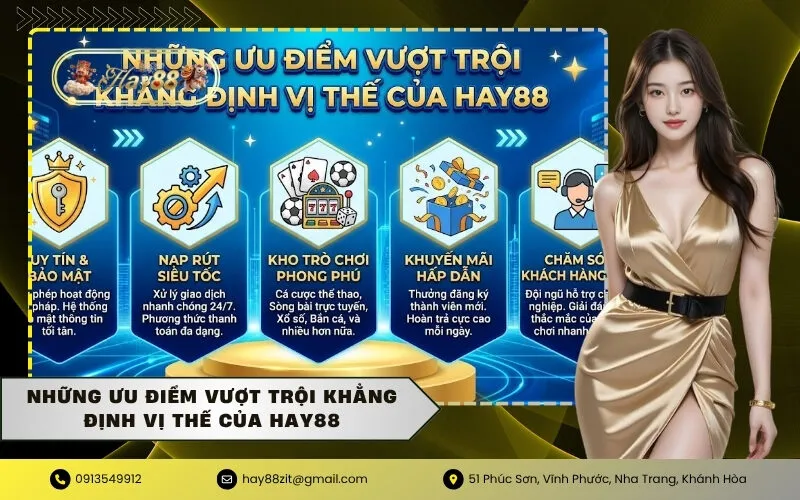 Những ưu điểm vượt trội khẳng định vị thế của HAY88